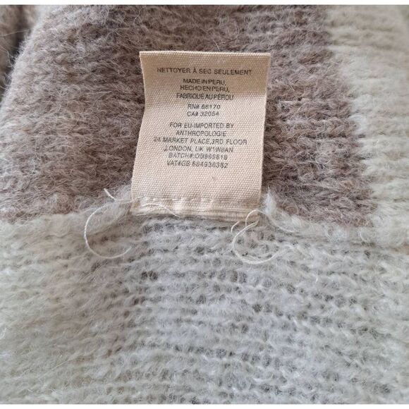 Moth anthropologie womens small LONG tan yellow cardigan sweater alpaca - Picture 8 of 8